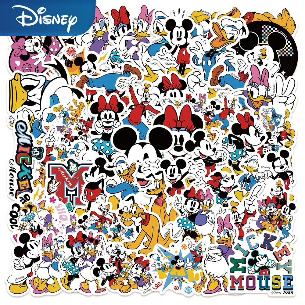 

Miniso 50 genuine Disney Mickey stickers decorate guitar suitcase DIY waterproof stickers
