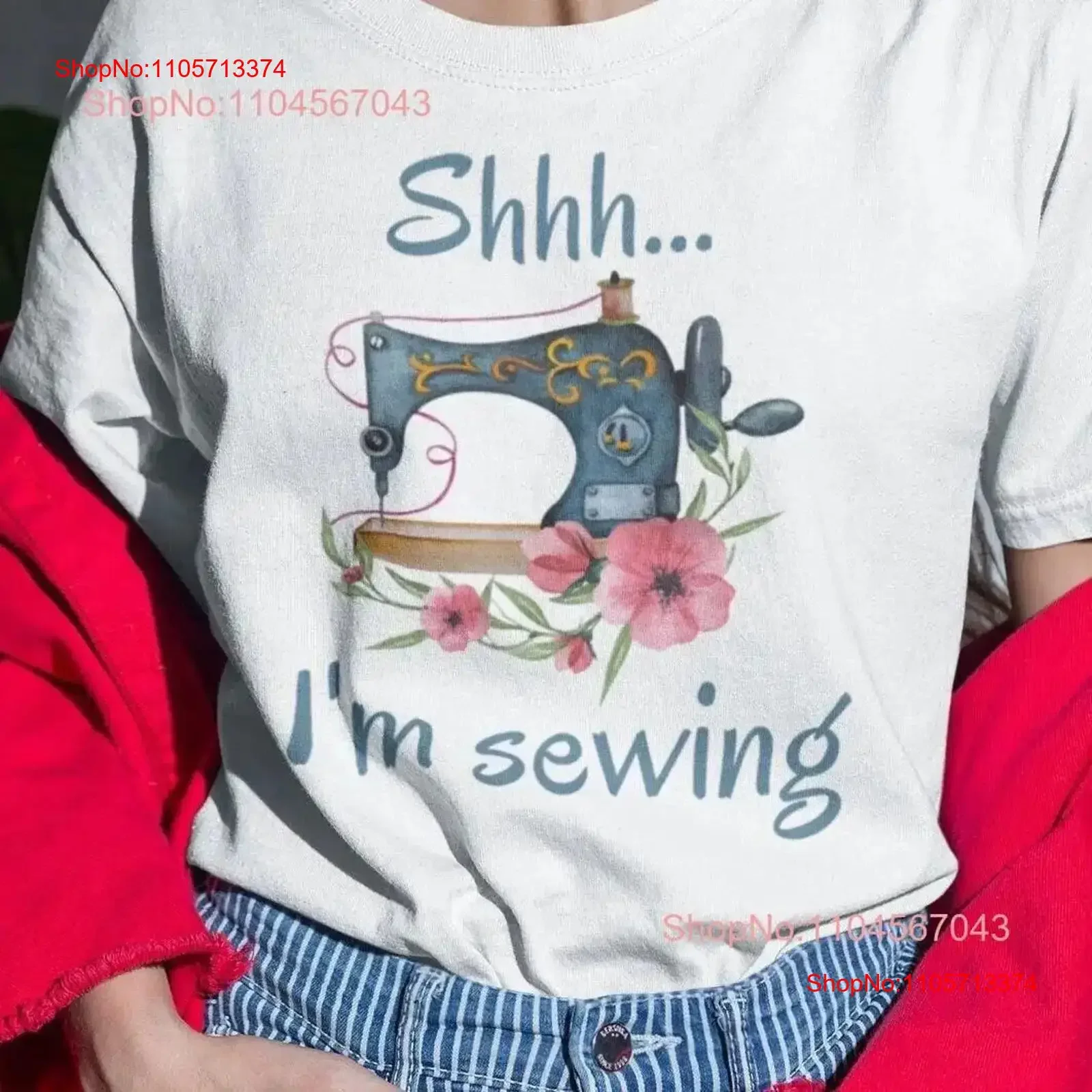 Sewing T Shirt Funny s for Mum Love lover Quilter Seamstress Mom Birthday vintage Washed Stretched Top For Everyday Wear