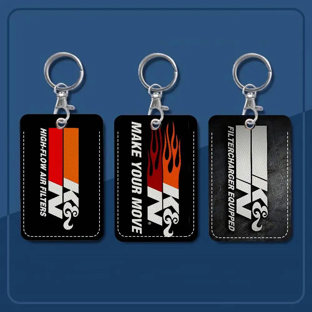 K&N Air Filters Logo Rectangle Keychain Card Holder, Badge Credit Card Holder, Student ID Card Holder, Bus Cards Cover