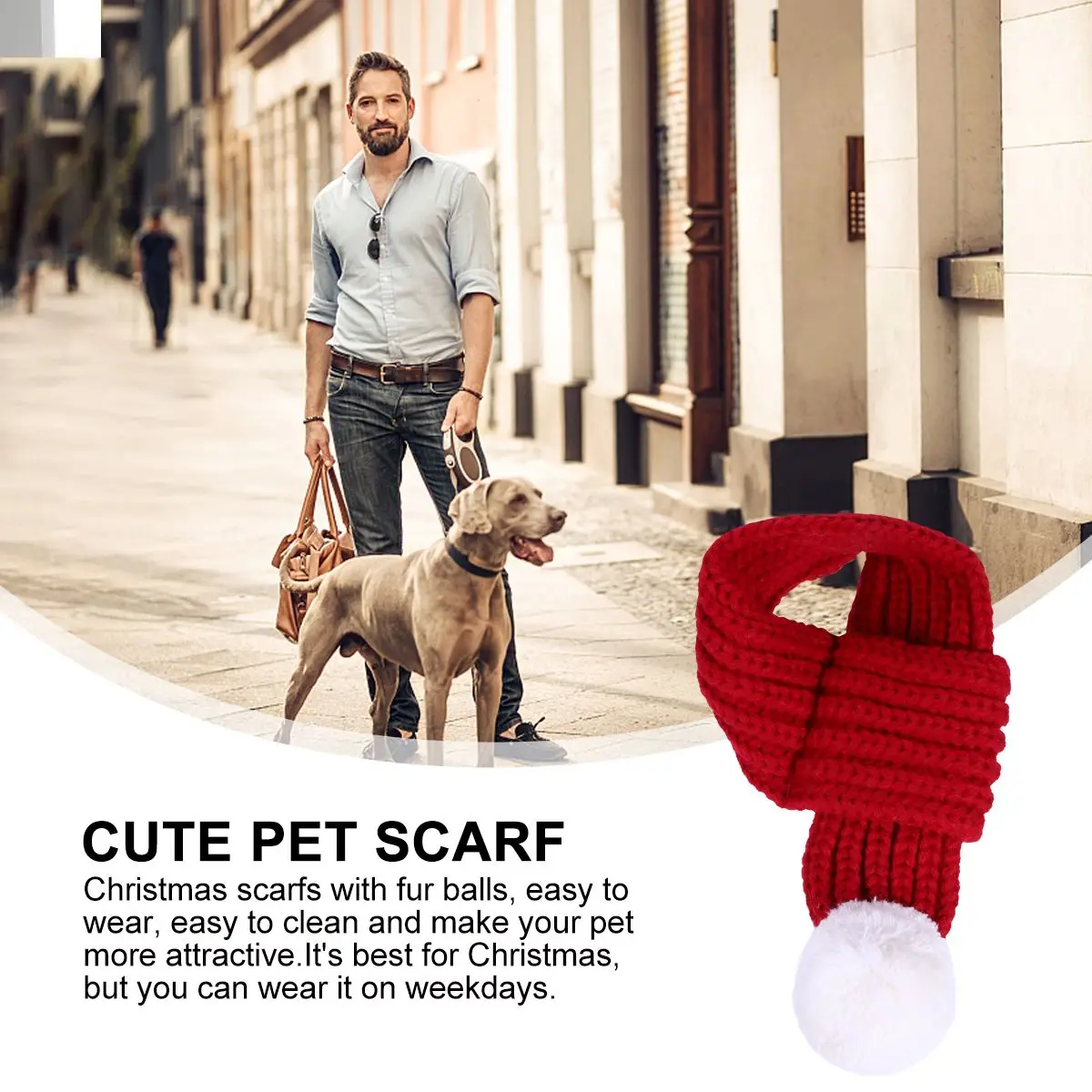 

Pet Wool Scarf Puppy Christmas Dog Clothes for Dogs Neck Clothing Winter Pets Warmer Collar