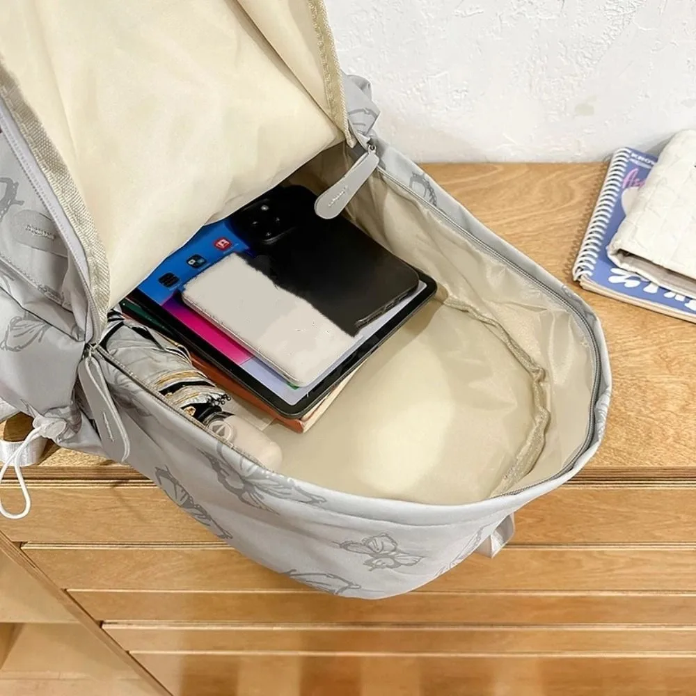 Creative Small Pack Butterfly Backpack Solid Color Korean Style Zipper Shoulder Bag Handbag Sport Casual Backpack Students