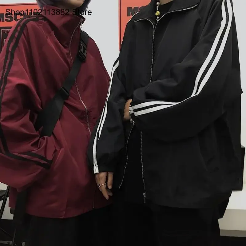 Párové bundy BF styl Sluneční bunda Ležérní jarní a podzimní párové bundy Všestranné Oblíbené teenagerské kabáty - náhled 5