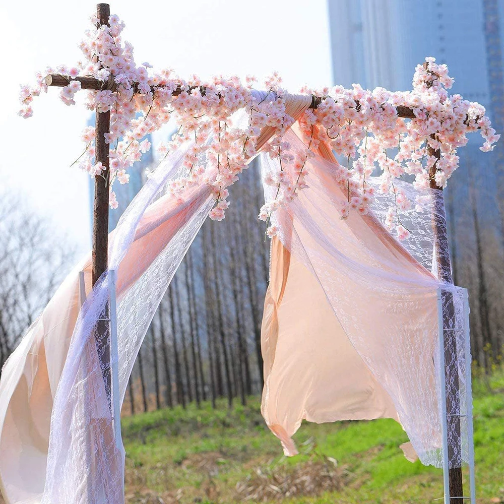 180cm Künstliche Sakura-Blumengirlande, Kirschblüten-Deko für Hochzeit, Garten, Bogen, Hintergrund, Heim und Partydekoration – Detail 6