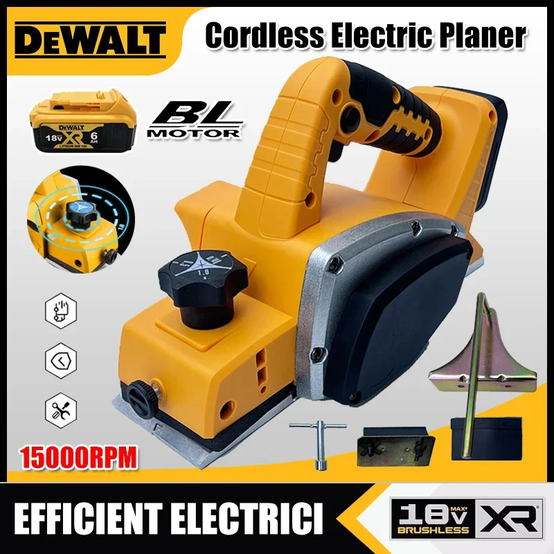 DeWALT Bürstenloser Elektrohobel 15000 U/min Akku-Fräser Trimmer Handgeführte Holzbearbeitungs-Elektrowerkzeuge für DeWALT 18V Akku