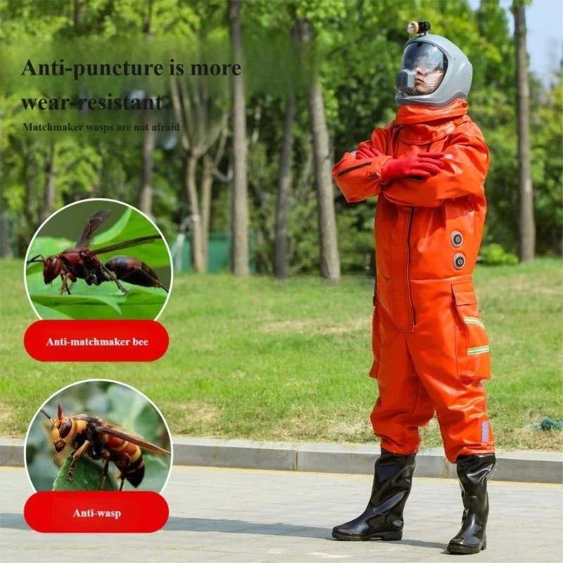 New Breathable Thickened PU Anti-Bee Hornet & Wasp Suit Full Beekeeping Tools Set 8.5kg S-XL Sizes