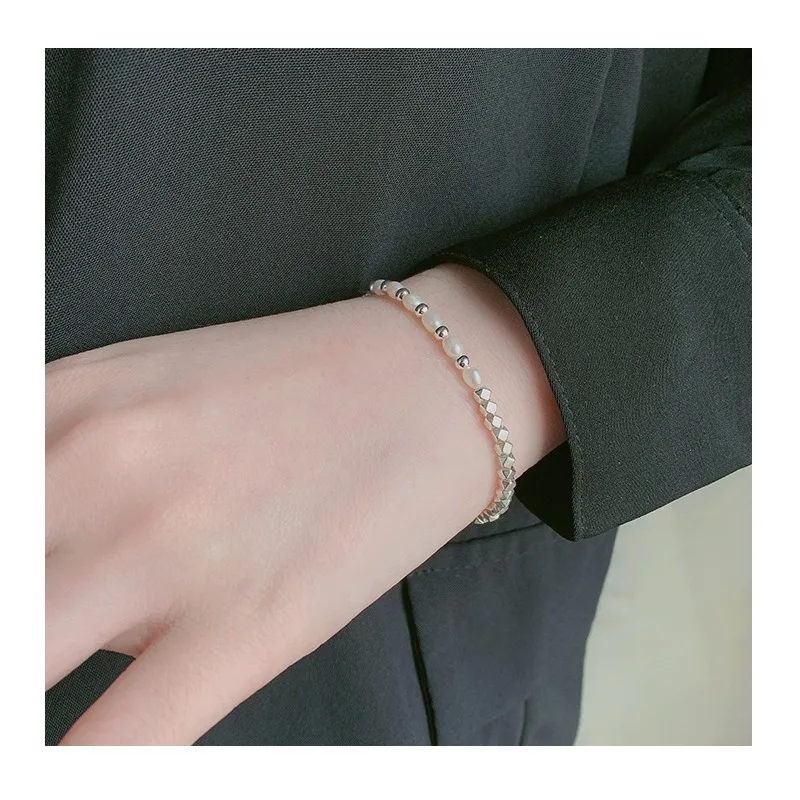 

Браслет Kalaini Broken Silver Pearl, браслет Cold Wind, подарок на день рождения для подруги