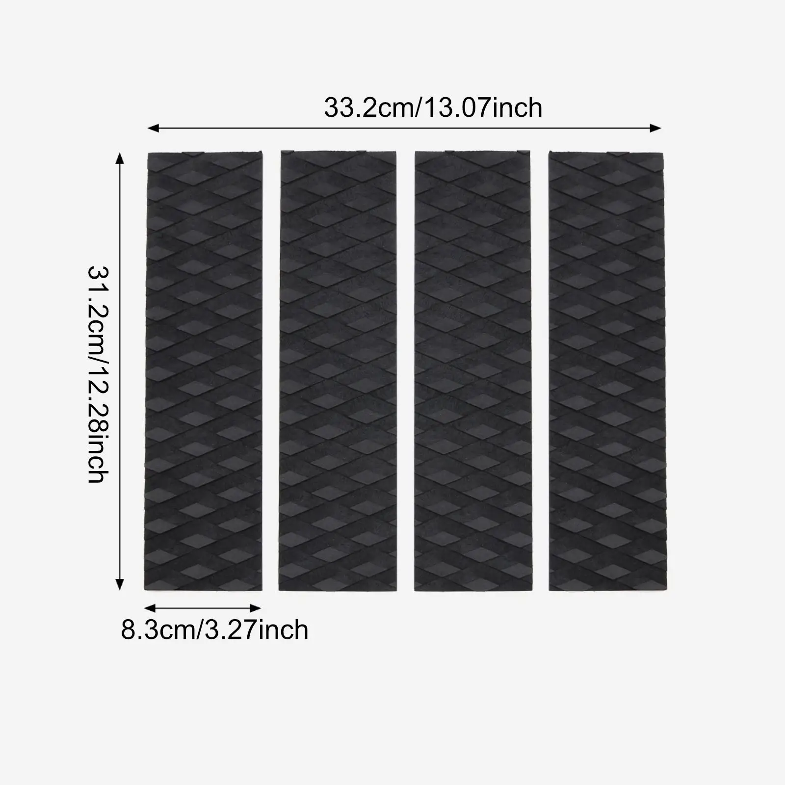 4 Pieces EVA Surfboard Traction Pads Non Slip Multipurpose DIY Boat Floor Mats