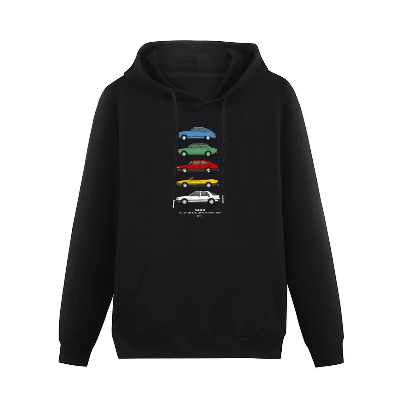 Saab Classic Car Outline Illustration Pullover Hoodie hooded shirt autumn men's clothes men hoodie