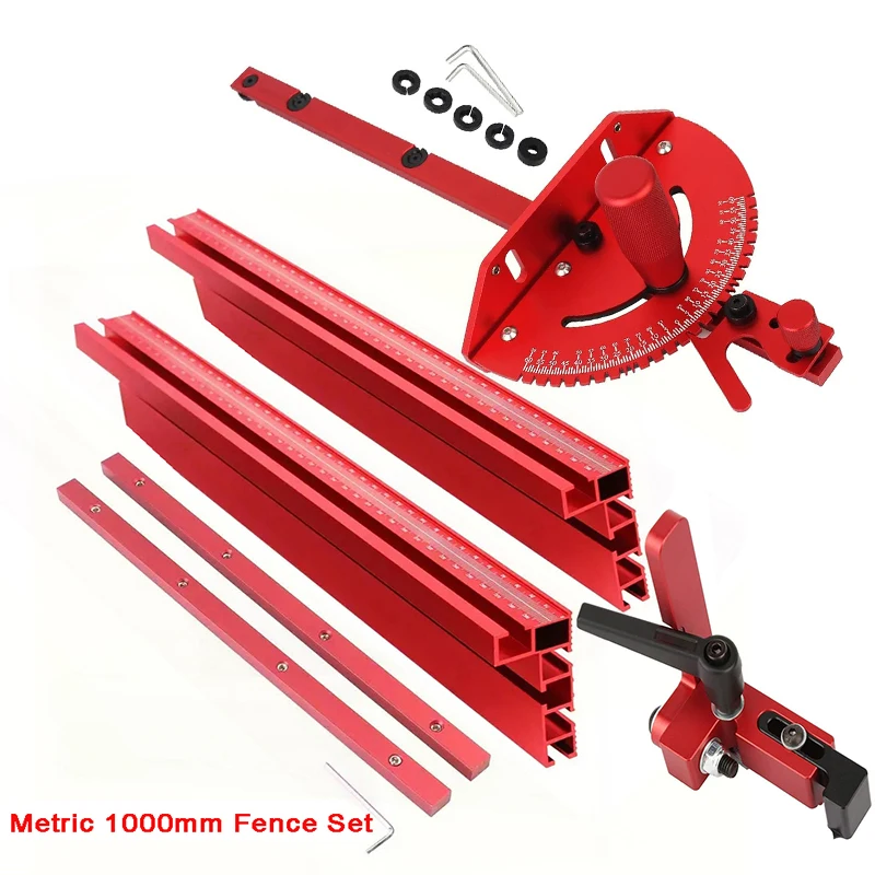 

1000mm Precision Miter Guage for Table Saw, Standard Slot 3/4x 3/8, Table Saw Miter Fence System for Woodworking Repetitive Cut