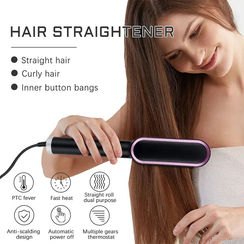 Hot Sale Professional Hair Comb Brush Beard Straightener Hair Straightener With Anti-Scald Feature Beard Straightener Comb