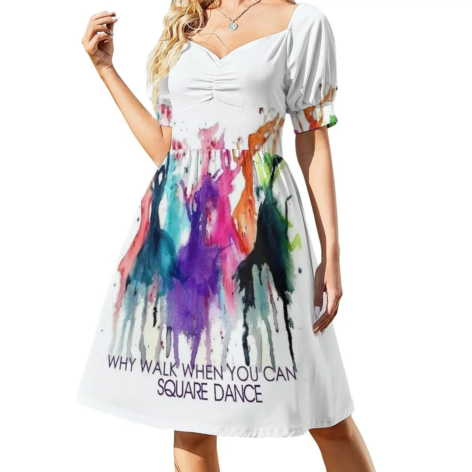 

Why Walk Short-Sleeved Dress women's clothing korea stylish clothing women summer 2025 dresses for women Dress
