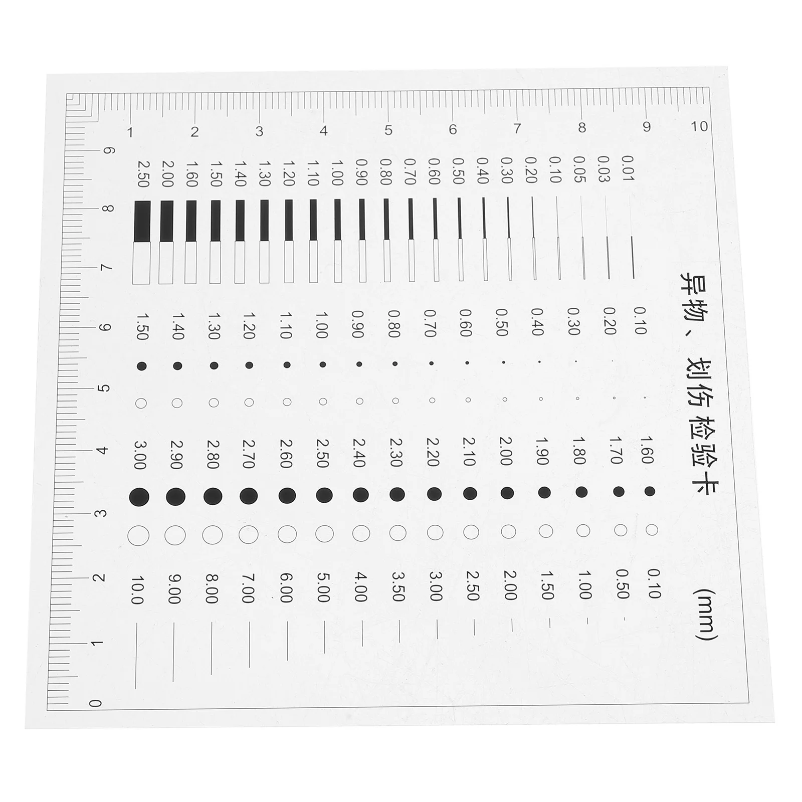 

Diameter Measuring Chart Ruler Transparent Plastic Crack Width Measurement High Precision Size Estimations Flaw Detection Film