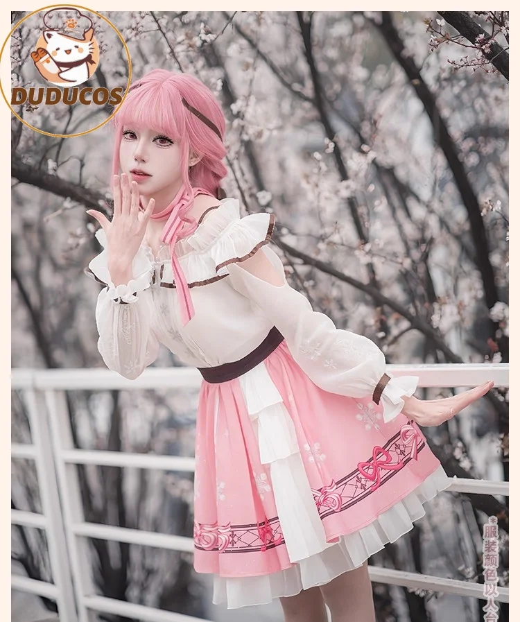 

В НАЛИЧИИ Nikki Косплей Костюм Игра Infinity Nikki DUDU-SR Женское милое розовое платье Nikki Snow Dress Косплей Лолита Хэллоуин b