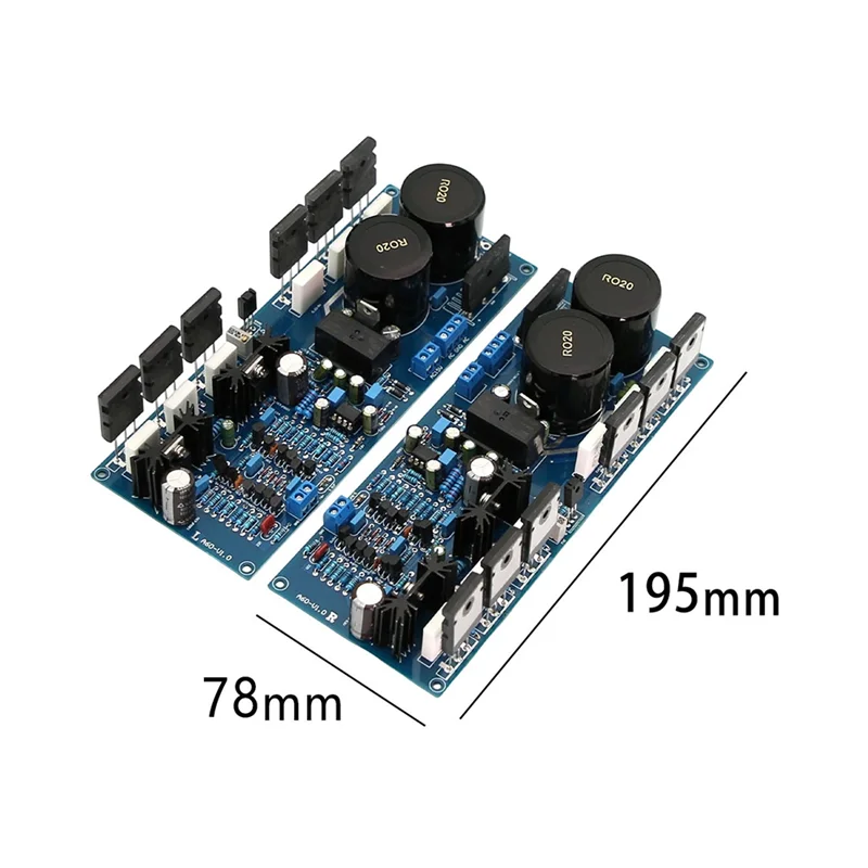 【B89E】Adjustable Class A HIFI Post-Stage A60 Current Feedback High Power Power Amplifier Board 200W 8Ω 300W 4Ω