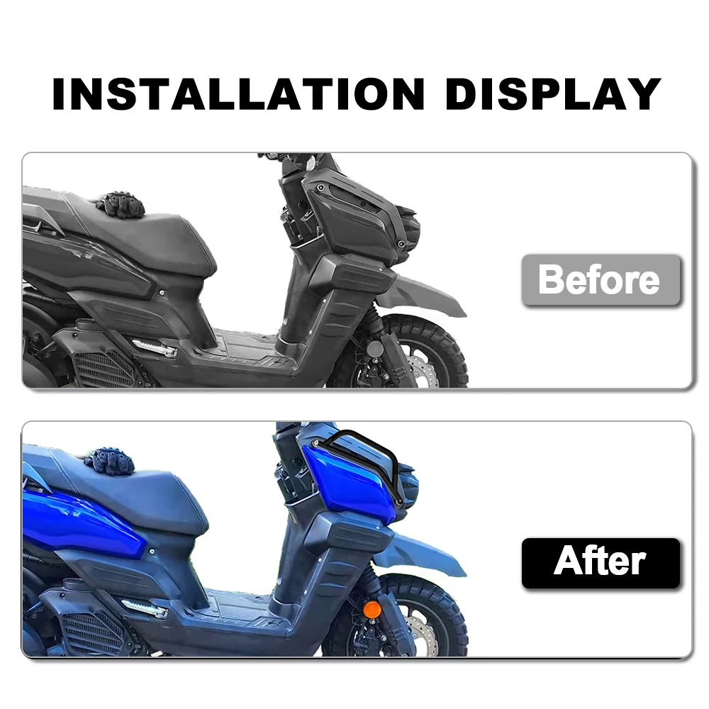 For Yamaha YW125 Zuma 125 2022 2023 2024 2025 Motorcycle Steel Head Light Side Guard Side Headlight Guard Front Side Bumper