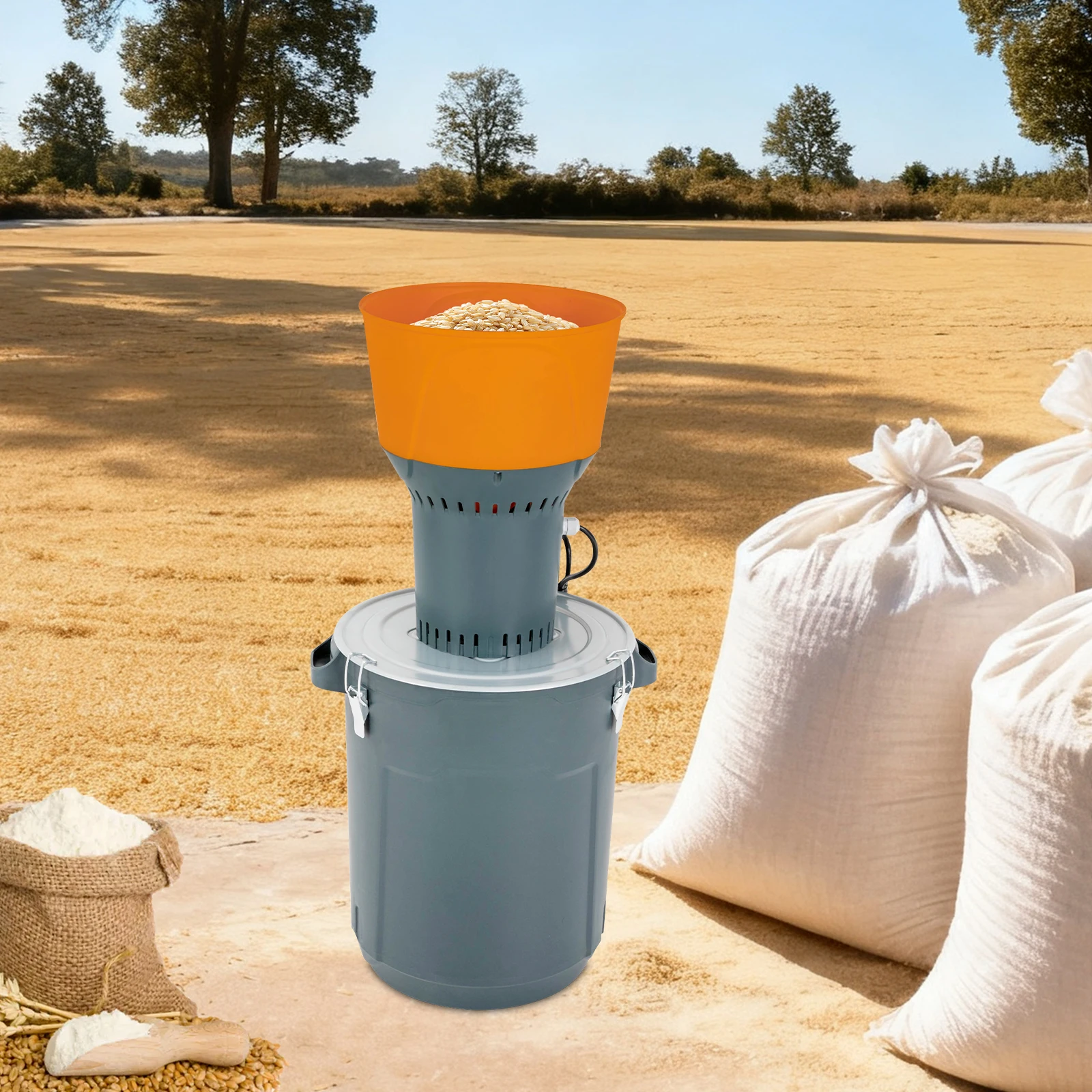 Molinillo de grano eléctrico de 13,2 galones (50L) con 5 tamices, molinillo de maíz/trigo para uso doméstico, granja y pequeñas empresas a granel