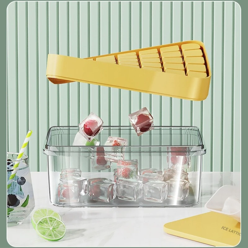 Ice Cube Tray Silicone Mold with Lid Storage Box 35/70-cube Easy Release Ice Cube Molds Kitchen Bar DIY Iced Drink Maker Tools view 5