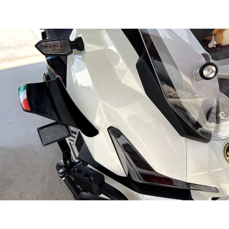 ل SYM Husky Adv 150 300 دراجة نارية البلاستيك الكربون الجبهة الجناح المفسد الجانب الرياح عدة تدفق منحرف غطاء سكوتر الملحقات