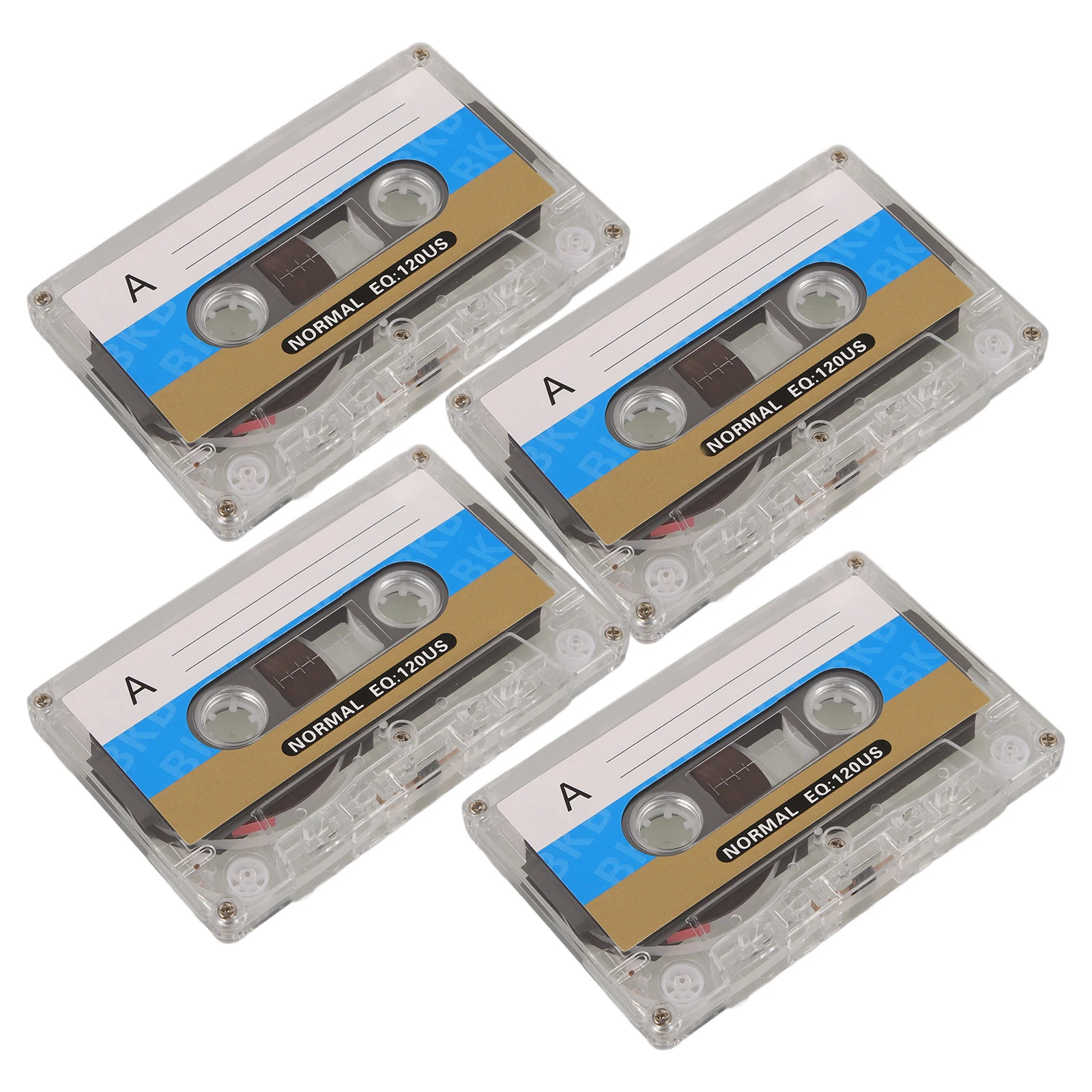 

4pcs Blank Audio Tapes 30 Minute Recording Cassette Empty Vintage Party DIY Decor Accessories Recordable Tape