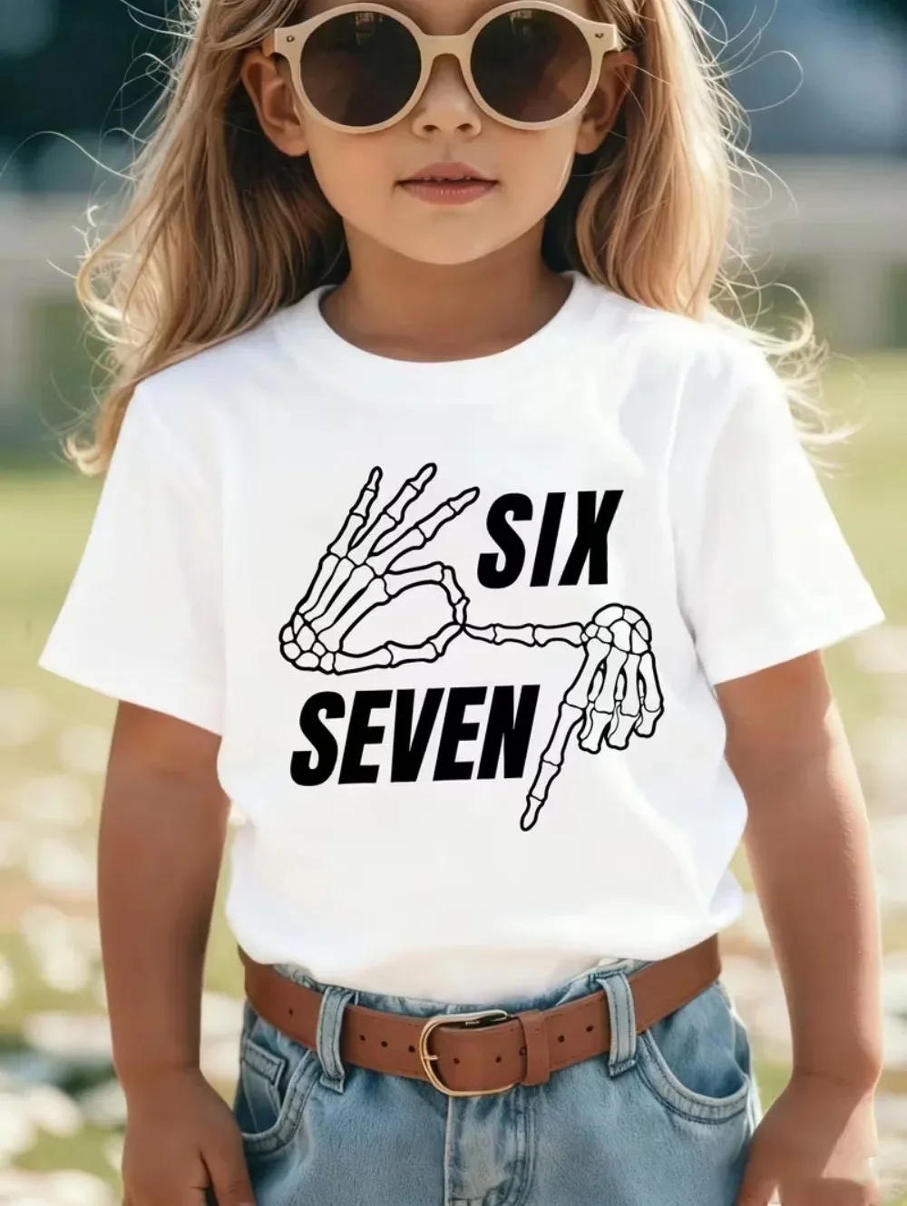 67 ميمي الأطفال تي شيرت مثيرة للاهتمام الرقمية ثلاثية الأبعاد تي شيرت مطبوع فضفاض ومريح قمة الشارع موضة ملابس الأطفال