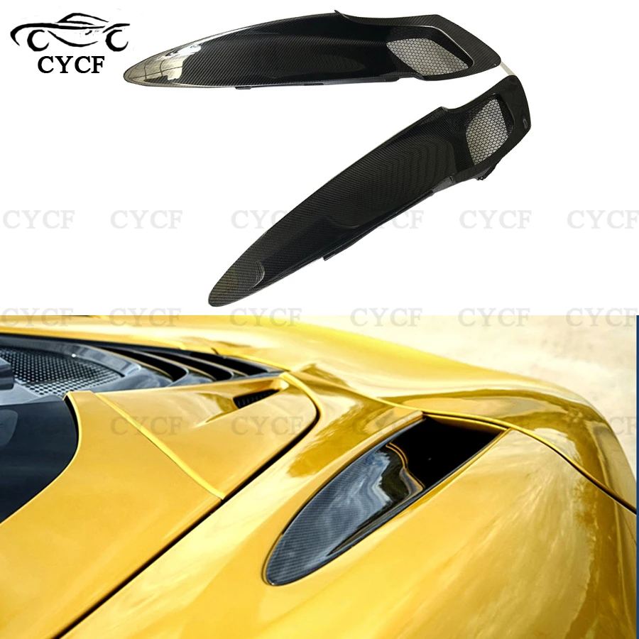 

Car Exterior Engine Outlet Bonnet Cover For McLaren 720S Decor Parts Fit Carbon Fiber Hood Vent Trims