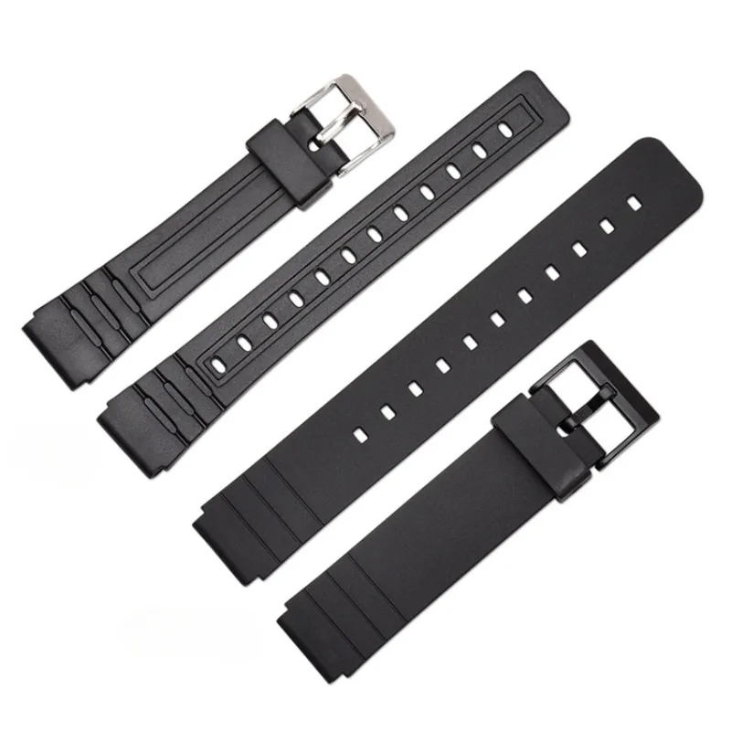 16mm Silicone Strap for Casio MQ58 MQ76 MQ71 MQ104 MQ107 MW59 MW1330 for Classic Black Watch Sports Waterproof Strap Bracelet