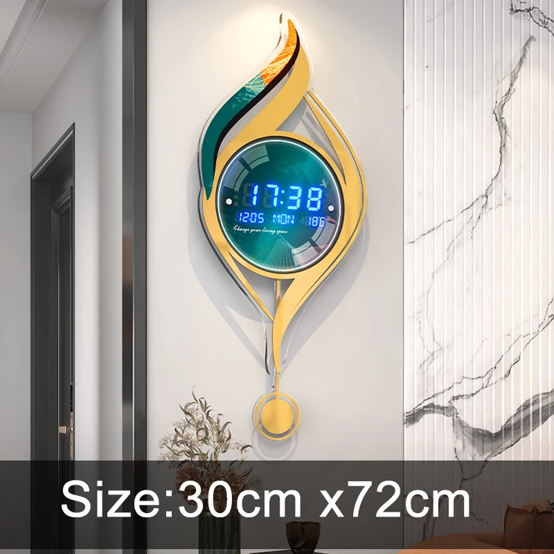 Modern Led Digital Wall Clock 3D Luminous Mute Electronic Creativity Wall Clock Led Wall Clock Jump Second Clock Home Decoration