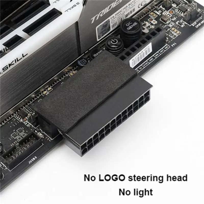 24 Pin to 90 Degree Power Plug Adapter Mainboard Motherboard Power Supply Cable Connectors Modular Mounting Accessessory