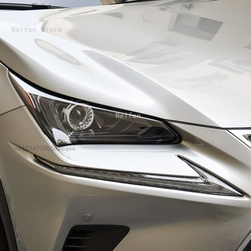 Car Headlight Tint Black Protective Film For Lexus NX200 NX300 2015-2020 Accessories Transparent TPU Sticker - Image 3