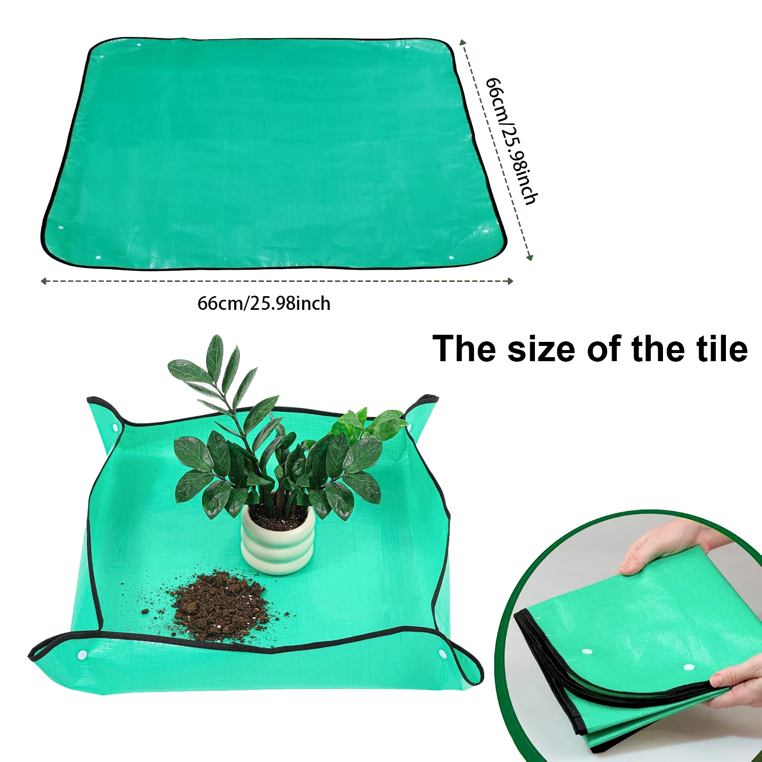 Waterproof Foldable Planting Mat Garden Potting Pad for Plant Flower Pot Transplanting Plants Ransplanting Plantin