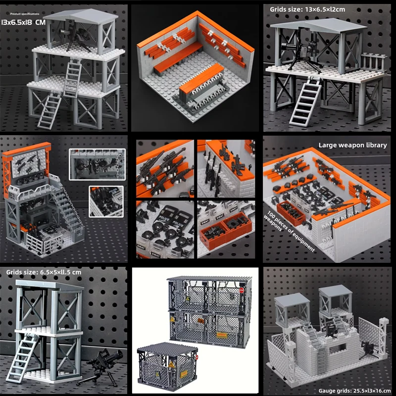 第二次世界大戦 MOC 軍事モデルビルディングブロック要塞ブロックハウスドイツ砲兵士車両フィギュア武器アクセサリーおもちゃレンガ T08