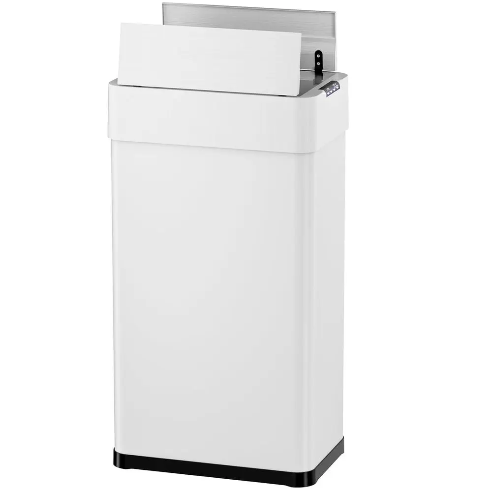 

18.5 Gallon Touchless Motion Sensor Trash Bin with Soft-Close Lid, Bag Holder, and Display Light for Kitchen, Living Room, or Of
