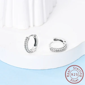 Mule-925 SILVER SILVER RING WOMEN EASH FOR WOMEN, ROUND PANCE ZIRCÃO, FINE GENERAL GENERALS, 1PC 10 Main Sales Earring ring - №7