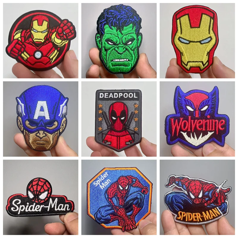 

Marvel Heroes Iron on Patches - Embroidery DIY Patch for Clothes, Bags, and Hats, Clothing Decoration Badge