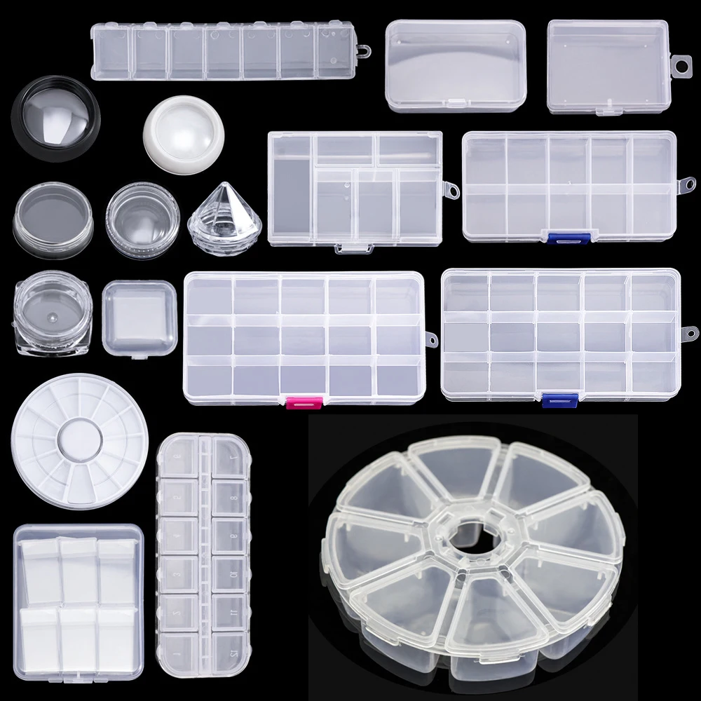 

1 шт., шкатулка для ювелирных изделий, чехол для переноски, прозрачный пластиковый органайзер из стеклянных бусин для хранения принадлежностей для изготовления ювелирных изделий своими руками