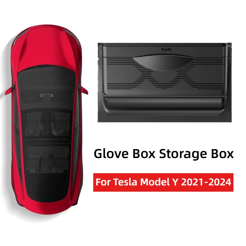

For Tesla Model Y Steering Wheel Side Storage Box Phone Sunglasses Card Key Mini Gloves Box Organizer Car Interior Accessories