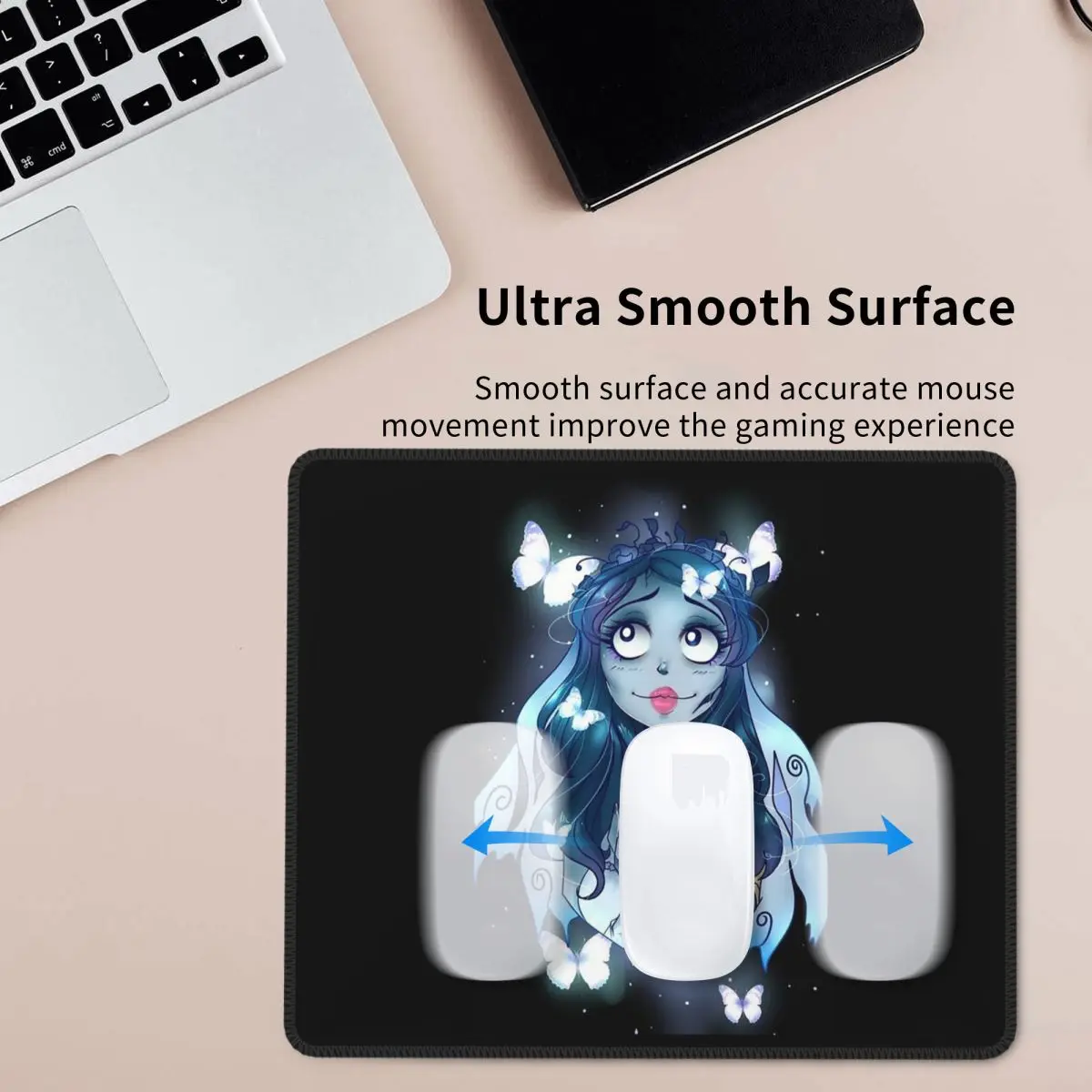 Halloween filme cadáver noiva fantasma tim burton mouse pad teclado de computador tapete de mesa de jogos tapetes de mesa de escritório