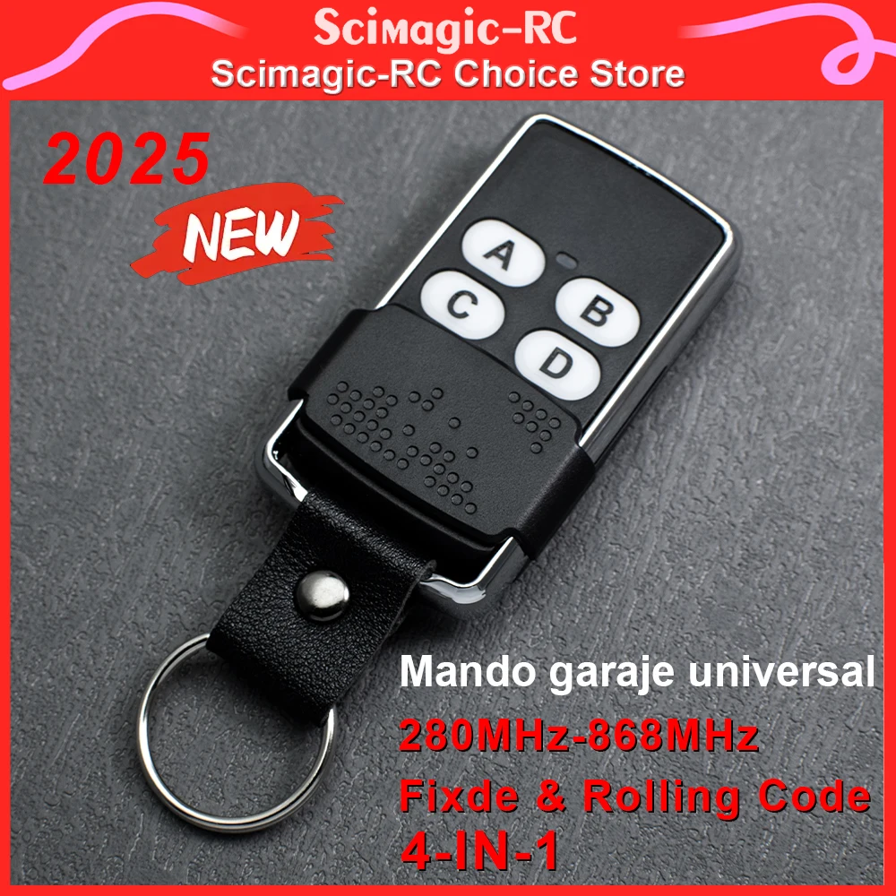 

2025 New Garage Door Remote Control 433MHz 868MHz 287MHz-868MHz Duplicator Gate Door Opener Rolling Code Transmitter 4 Key