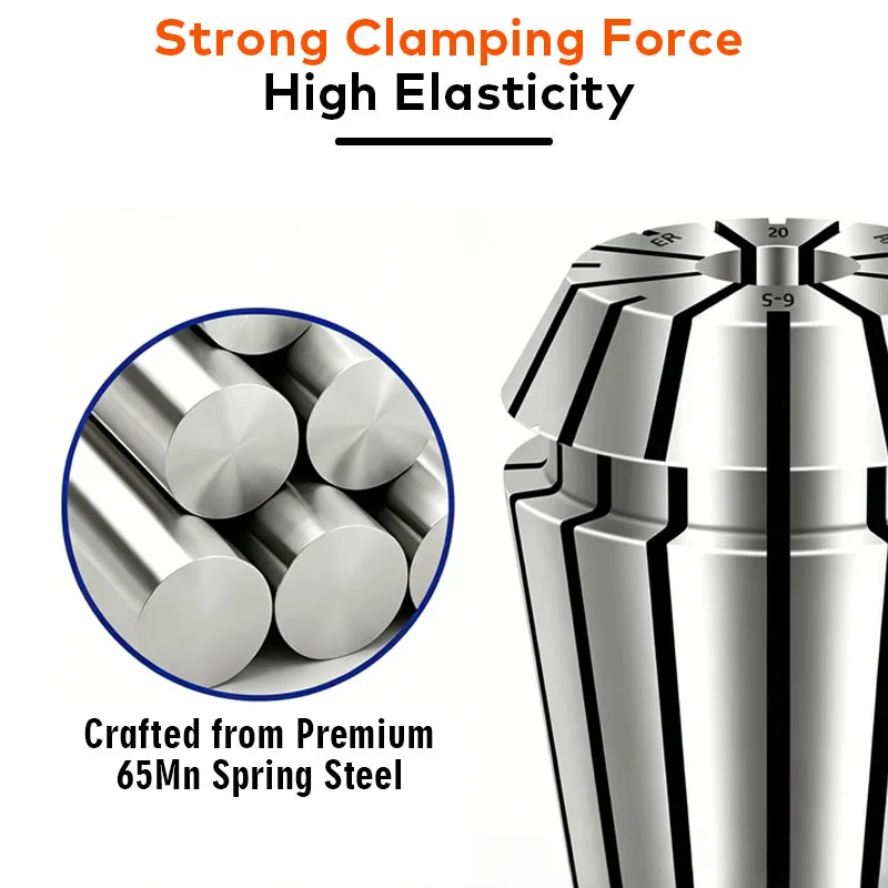 High Precision CNC ER Collet Set up UP 0.003mm Spring Collet Chuck for Milling Lathe Tool Holder ER11 ER16 ER20 ER25 ER32 ER40