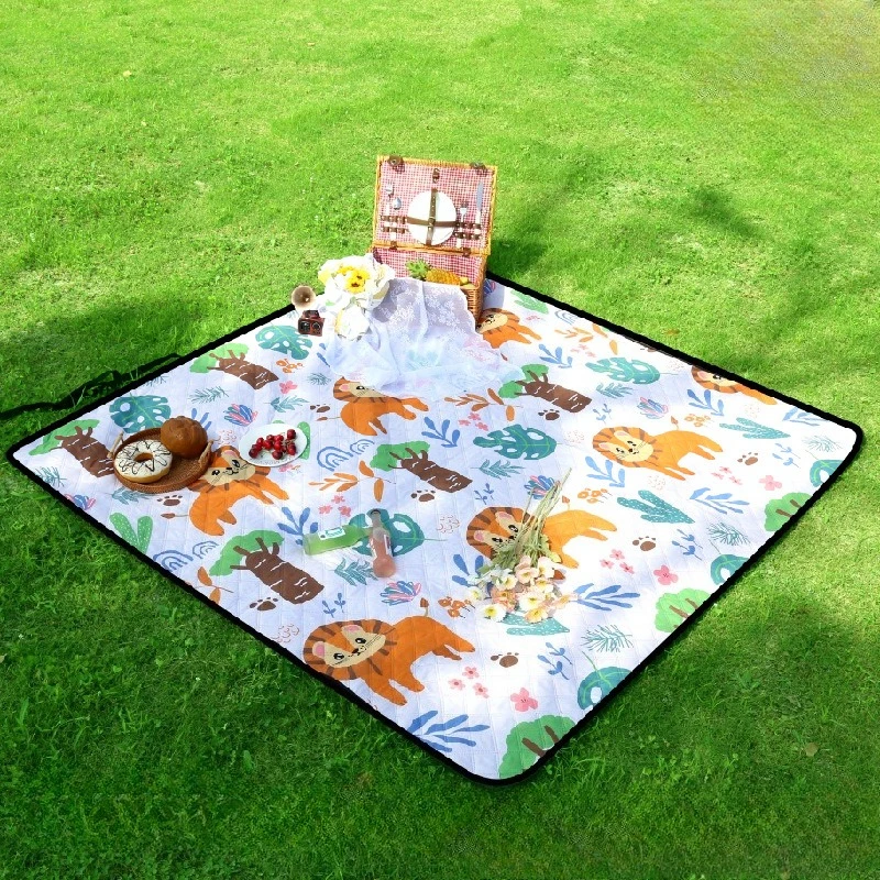 Picnic Mat Thickened Waterproof Beach Blanket Camping Tent Grassland Mat Outdoor Camping Floor Mat Sleeping Pad