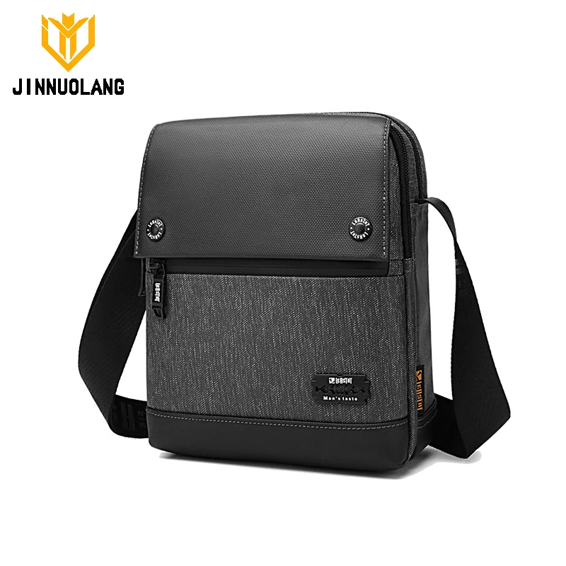 JINNUOLANG-Bolso de hombro multifuncional para hombre, bandolera Oxford informal, a la moda, para adolescentes, iPad