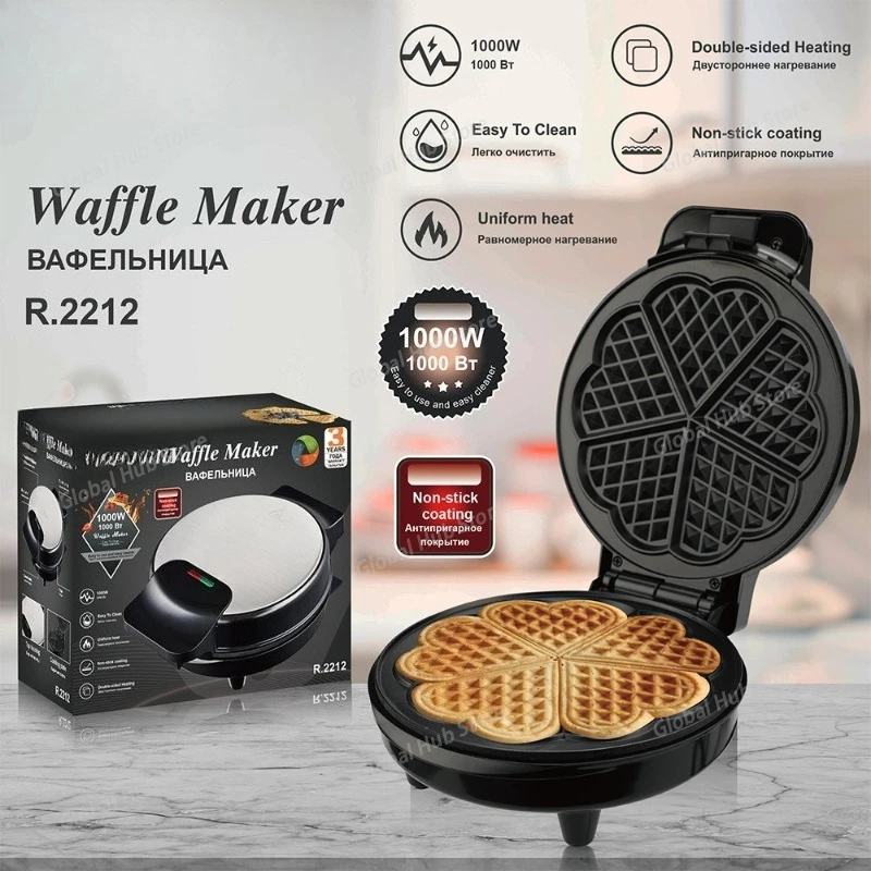 

Breakfast machine, waffle maker, double-sided heated electric baking pan, light food machine, sandwich, multi-purpose bread