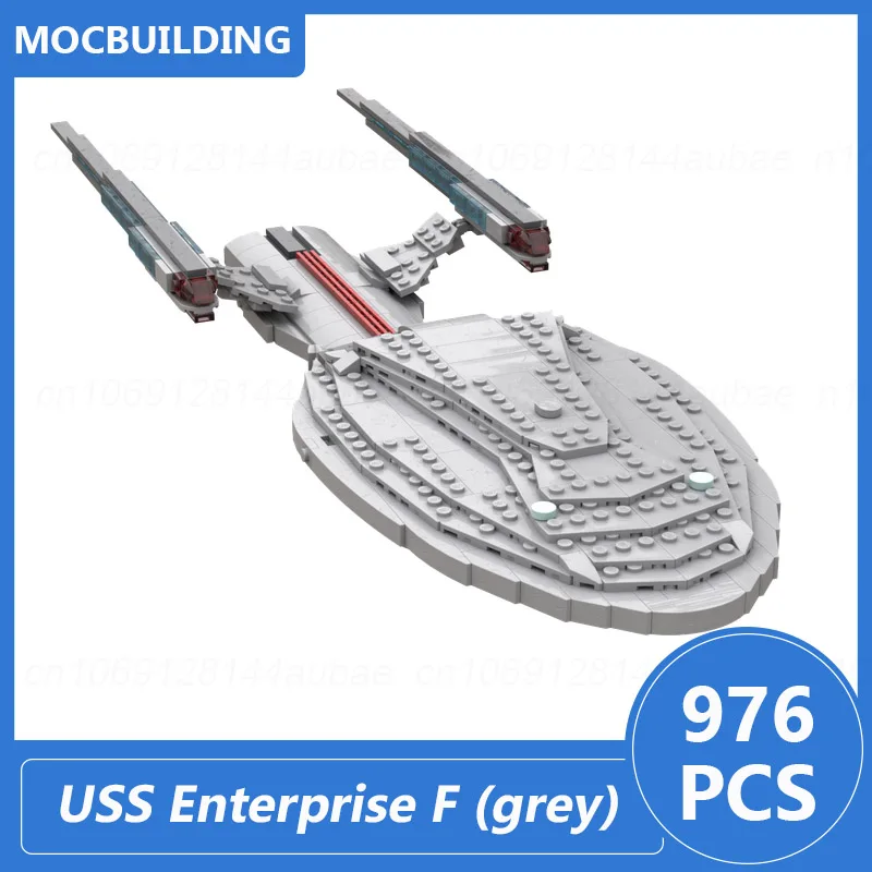 

USS Enterprise F Grey Version & NCC-1701-F 1:2020 Scale Model Moc Building Blocks Diy Assemble Bricks Space Collection Toys Gift