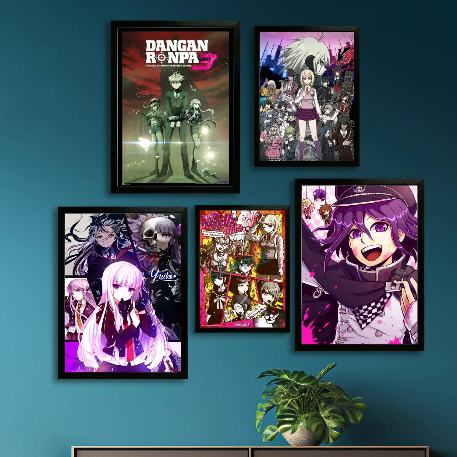 ملصق فني من القماش من Danganronpa، لوحة فنية جدارية، طباعة صور، عائلة حديثة، ديكور غرفة النوم، ملصقات، لوحة زخرفية