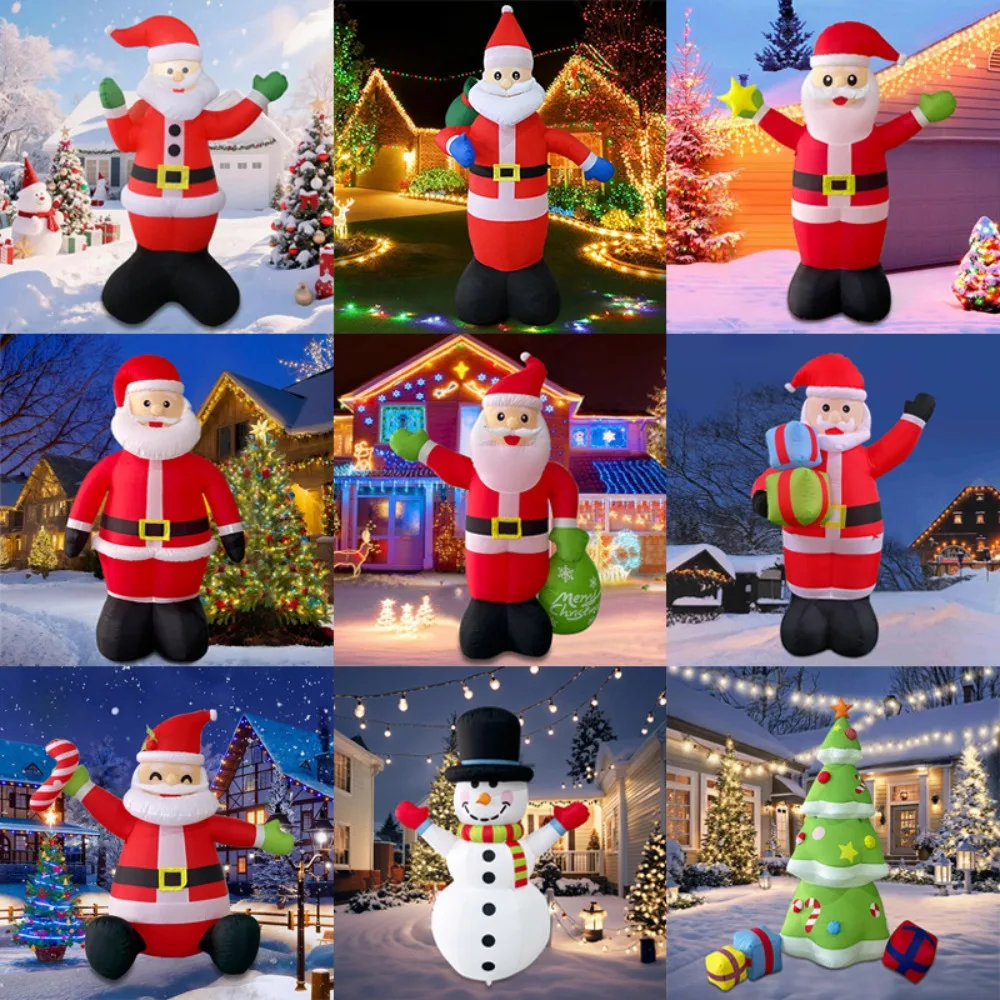 6FT Inflatable Santa Claus LED Lighted Yard Decor Outdoor Christmas Blow Up Ornament