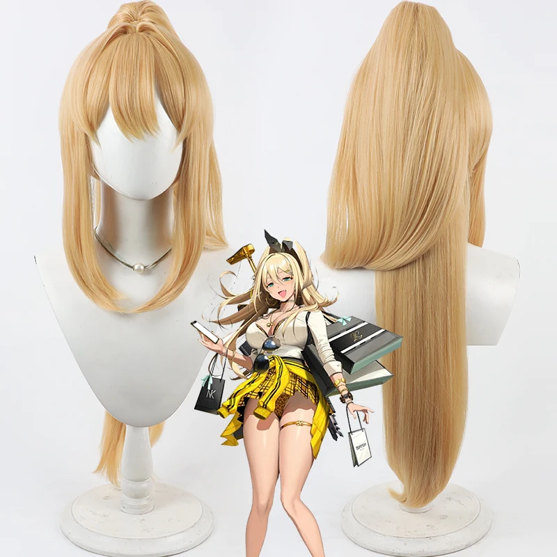 

Nikke: Богиня Победы Рупи, парик для косплея, Хэллоуин, карнавал, реквизит для вечеринки, синтетические волосы, термостойкое волокно + шапочка для парика