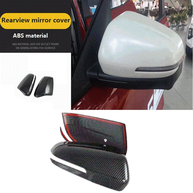 New-Side Mirror Cover For Hyundai Creta Ix25 2020 Car Rearview Mirror Cover Trim Cap Carbon Fiber Exterior Accessories