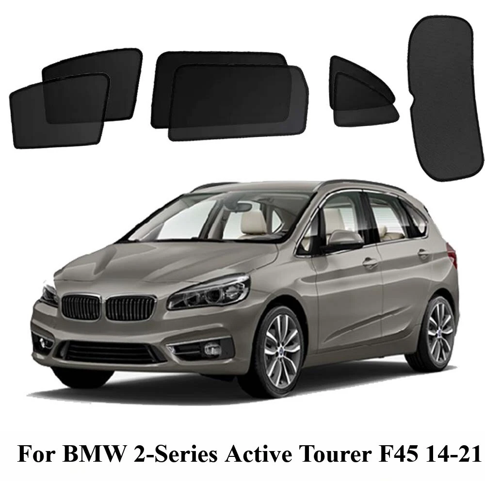 Black Sun Shades For BMW 2-Series Active Tourer F45 14-21 Windows Sun Blind