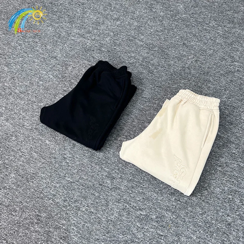 

Осенне-зимние брюки-джоггеры в стиле вестерн с вышивкой для мужчин и женщин, флисовые хлопковые абрикосовые черные брюки с завязками, спортивные штаны