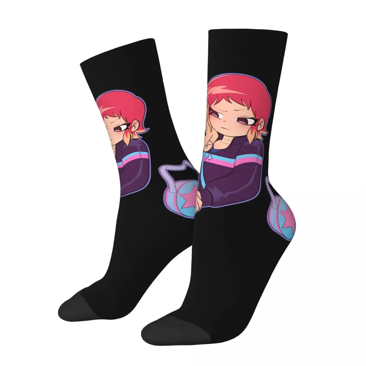 Happy Funny Men's compression Socks Grease Retro Harajuku Scott Pilgrim And Ramona Hip Hop Novelty Seamless Crew Crazy Sock Gift